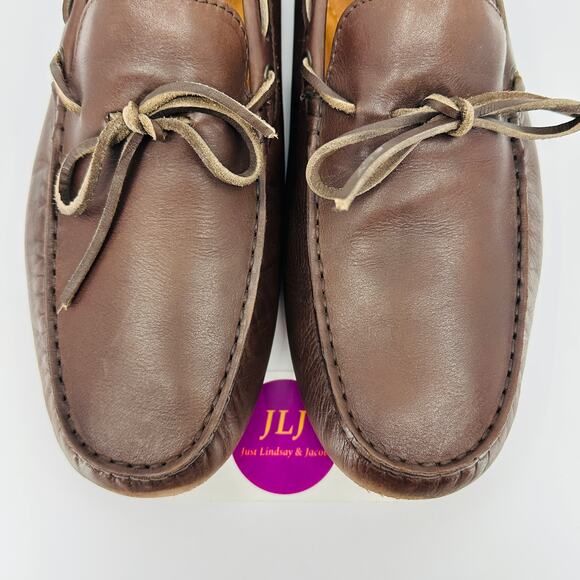 J. Crew Men\'s Kenton Brown Italian Leather Driving Moccasins AJ906 Size 11.5 main image 12